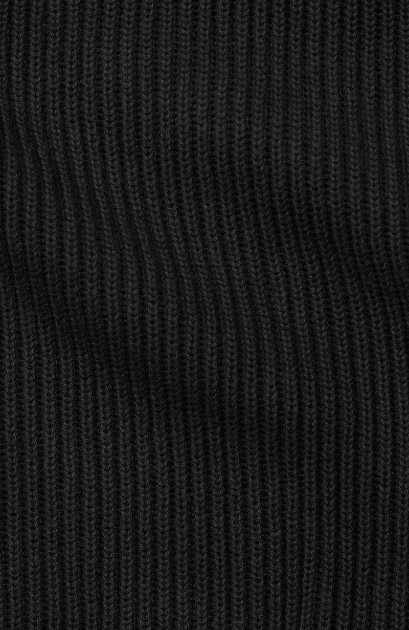 Mens Midweight Cotton Ribbed Roll Neck Jumper