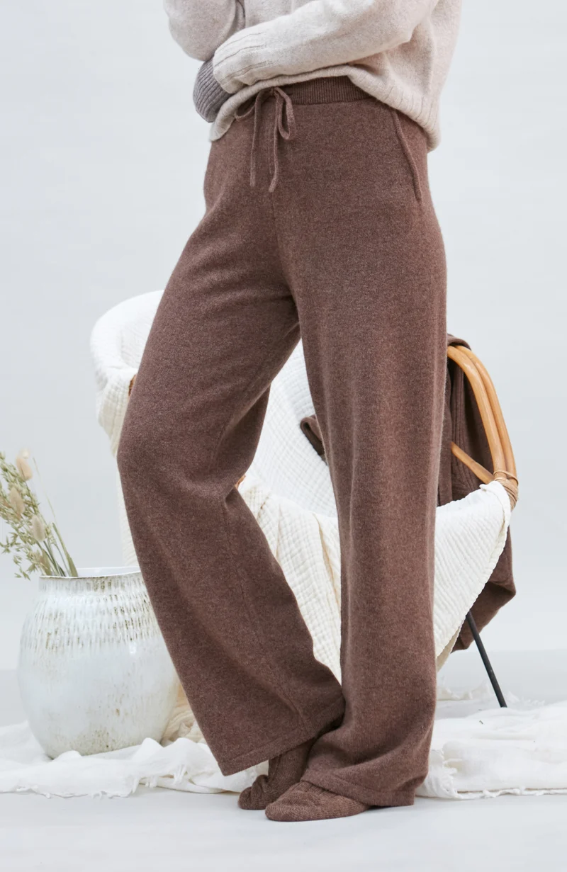 Womens Lambswool Knitted Trousers