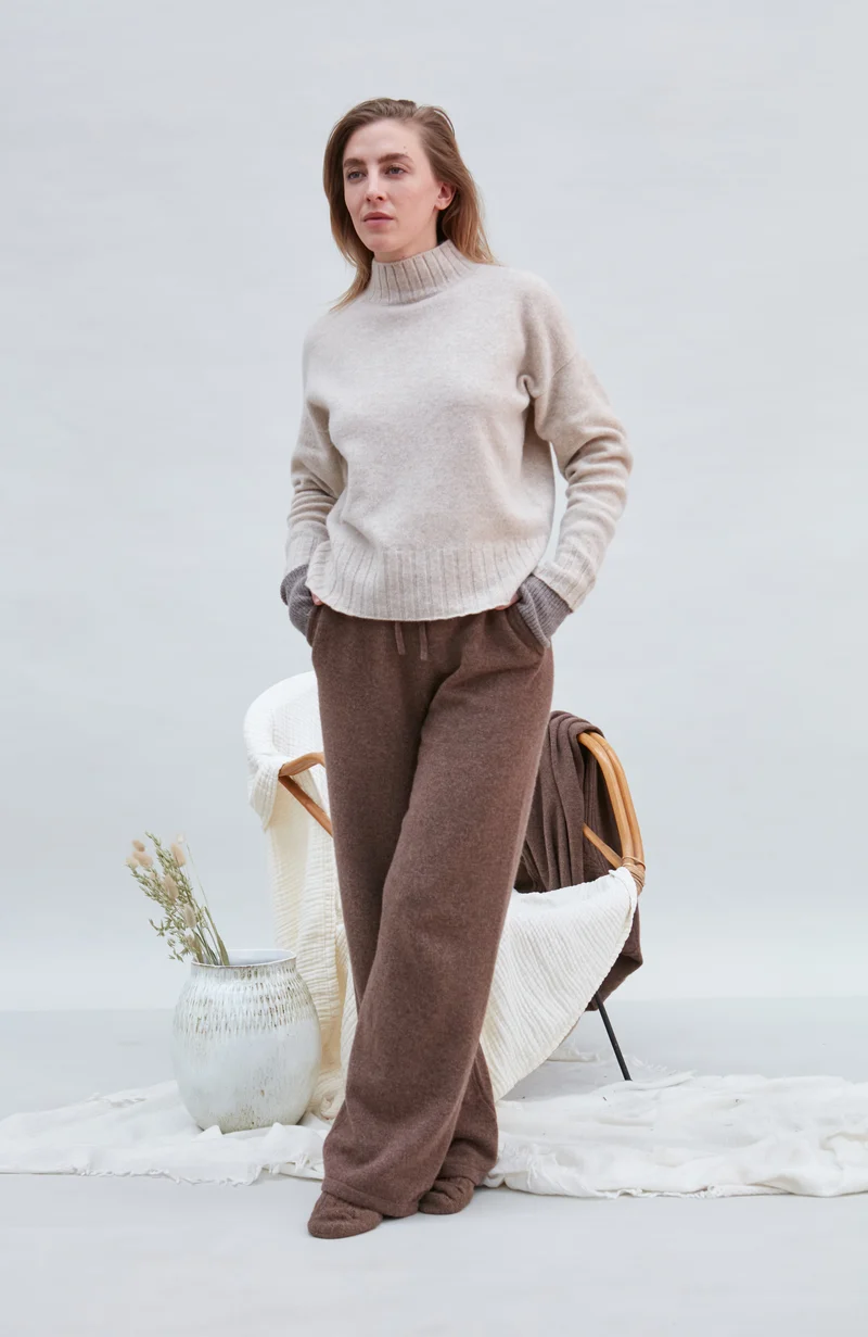 Womens Lambswool Knitted Trousers