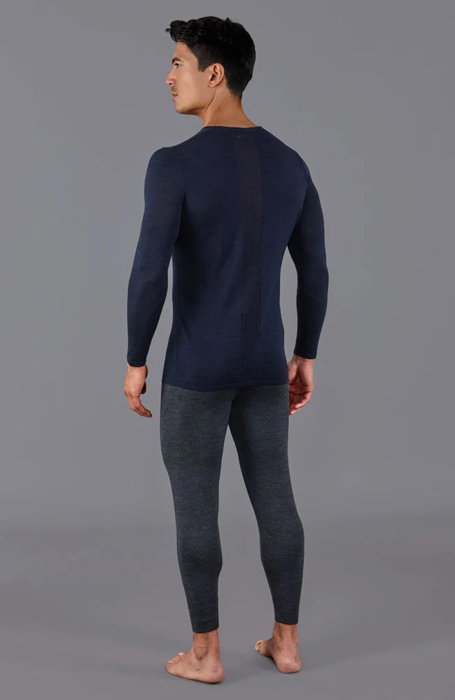 Mittelschweres Merino-Activewear-Basisschichtoberteil für Herren
