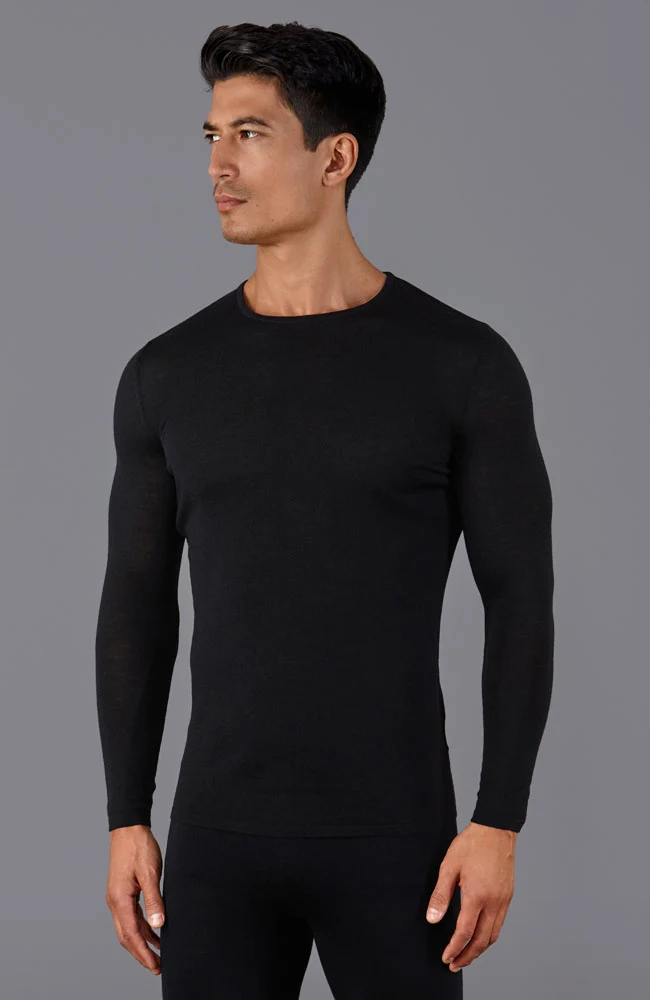 Mittelschweres Merino-Activewear-Basisschichtoberteil für Herren