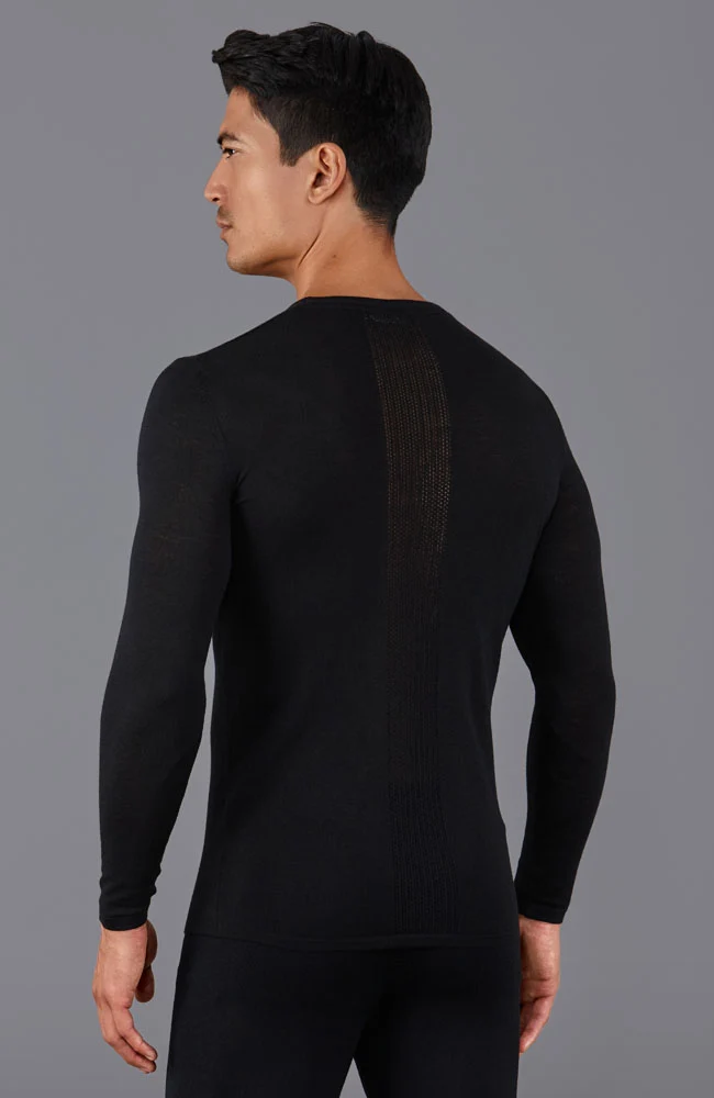 Mittelschweres Merino-Activewear-Basisschichtoberteil für Herren