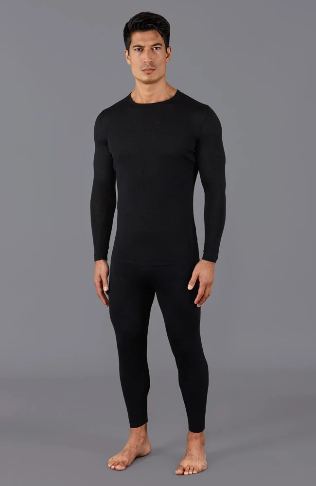 Mittelschweres Merino-Activewear-Basisschichtoberteil für Herren