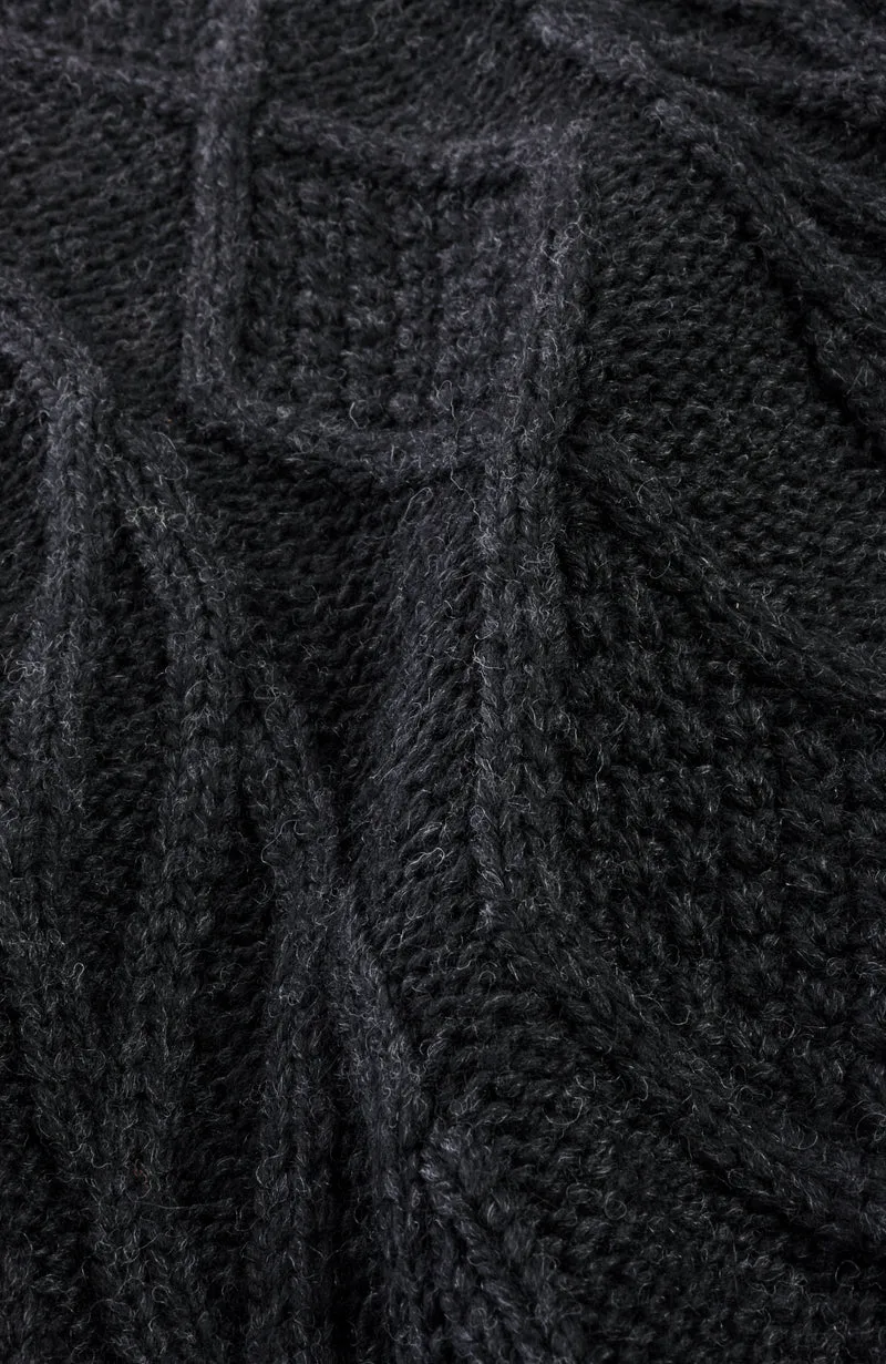 Mens Chunky Merino Wool Cable Jumper