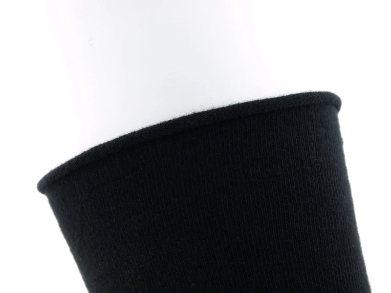 1 Paar Bio-Baumwolle Socken Rollrand schwarz