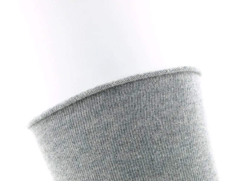 1 Paar Bio-Baumwolle Socken Rollrand grau