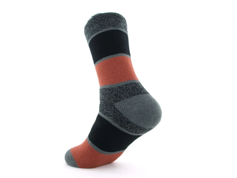 1 Paar Mega Thermosocken grau/braun