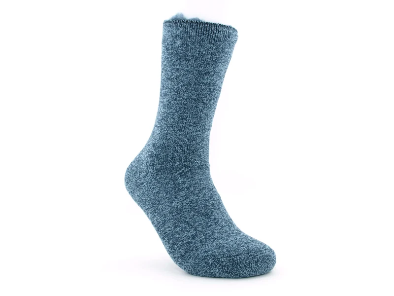 1 Paar Mega Thermosocken blau meliert