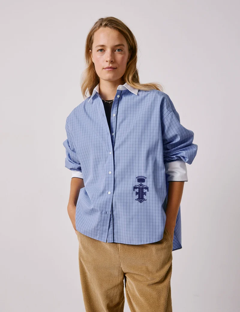 Chemise Nolita à carreaux bleus