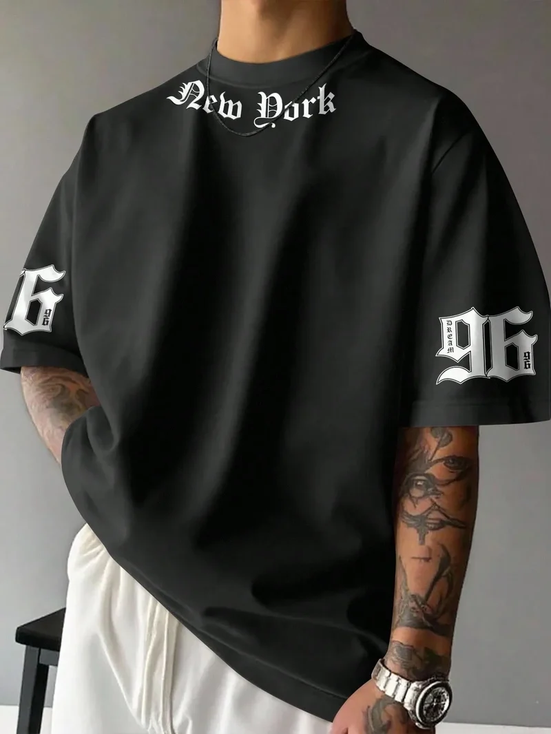 Herren T-Shirt NEW YORK Shirt Rundhals Streetwear Tank Top Hemd Polohemd