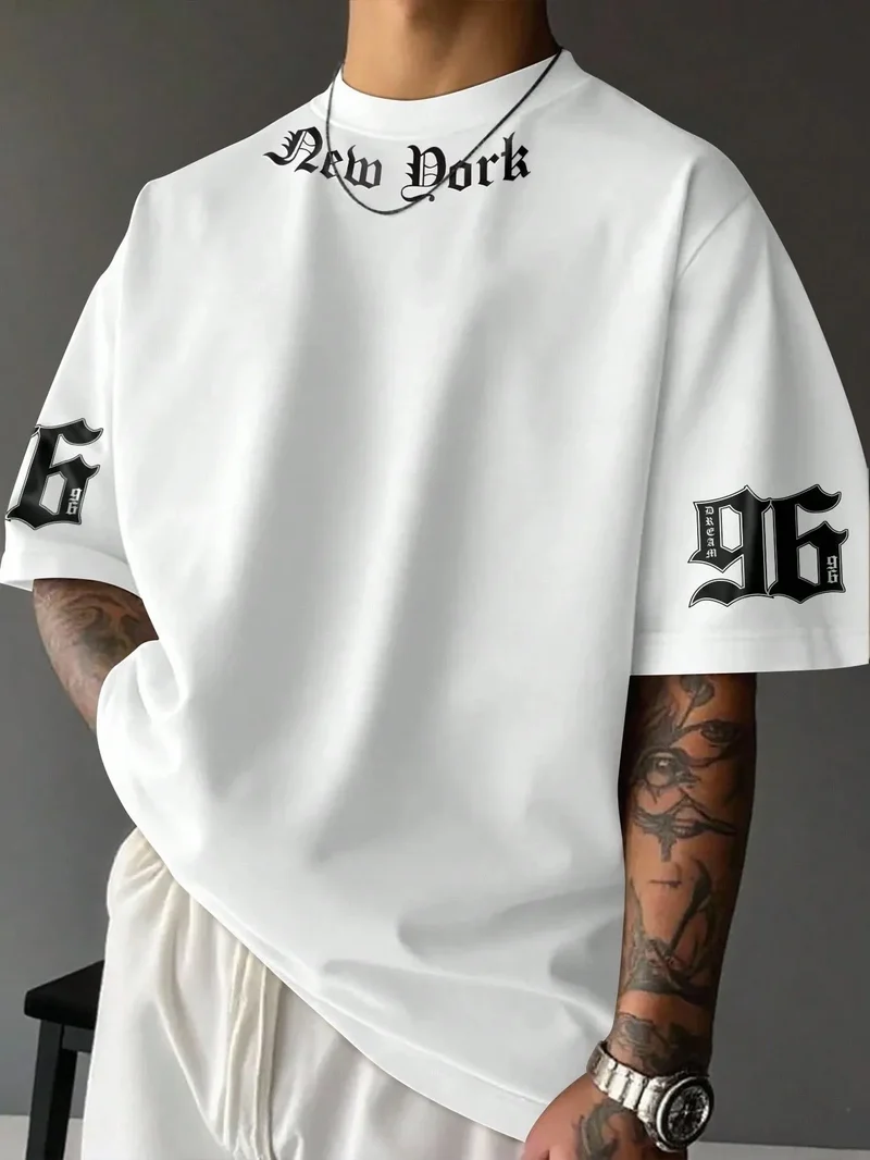 Herren T-Shirt NEW YORK Shirt Rundhals Streetwear Tank Top Hemd Polohemd