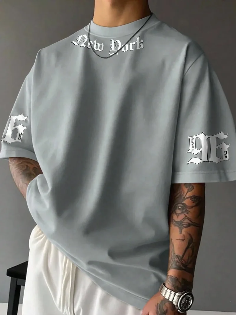 Herren T-Shirt NEW YORK Shirt Rundhals Streetwear Tank Top Hemd Polohemd