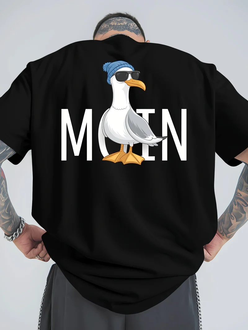 Herren T-Shirt Moin Spacken Shirt Rundhals Streetwear Tank Top Hemd Polohemd