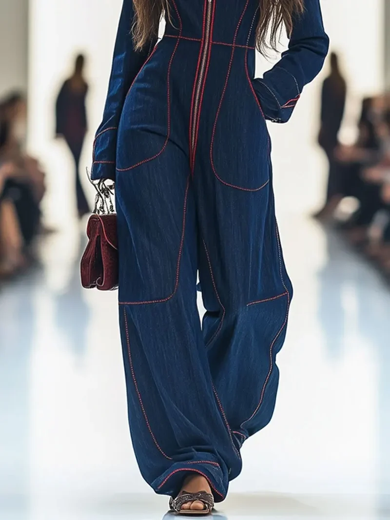 Damen Fashion Hose Latzhose Schlaghose Flare Trägerhose Overalls Jumpsuits
