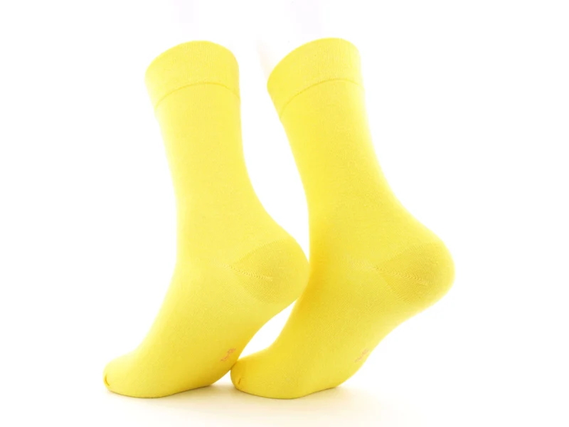 2 Paar bunte Herrensocken gelb