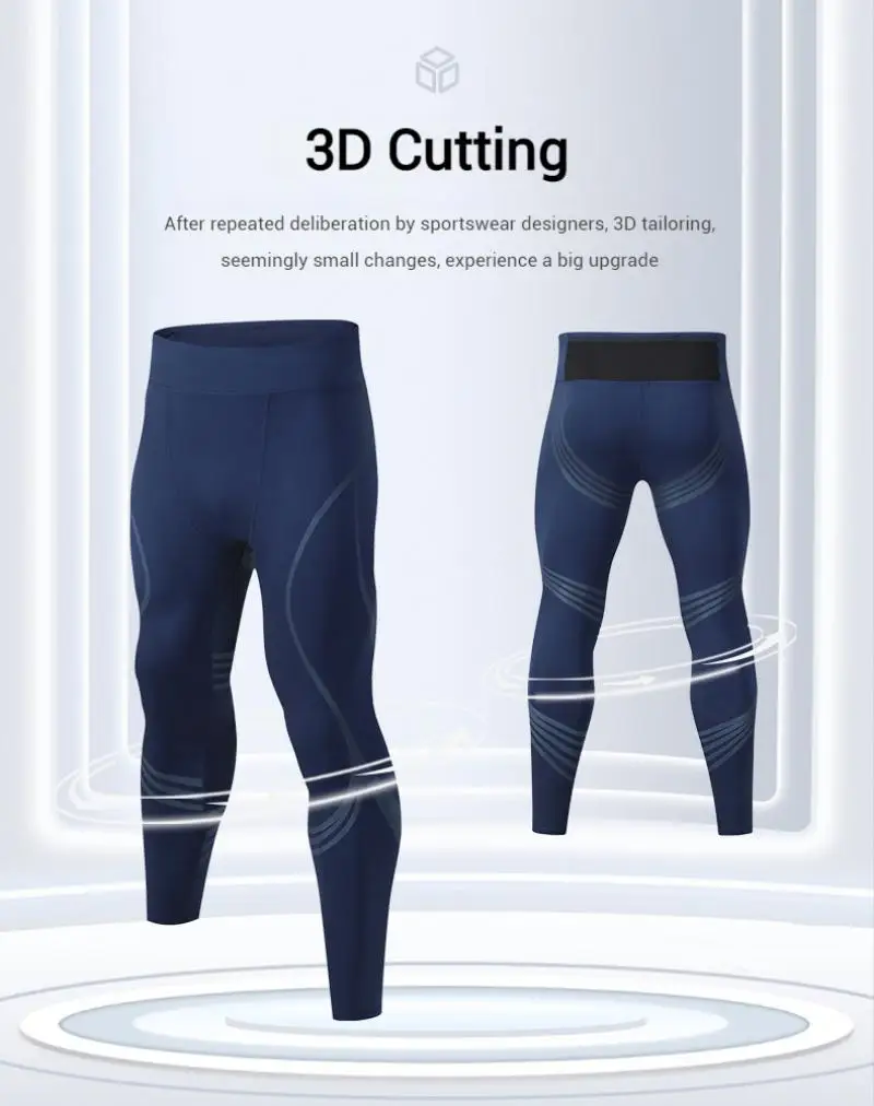 (S-2XL) Herren-Lauf-Kompressionsstrumpfhose, hochelastisch, schnell trocknend, Trainingshose mit Netztasche auf der Rückseite, Fitnessstudio, Training, enge Sporthose