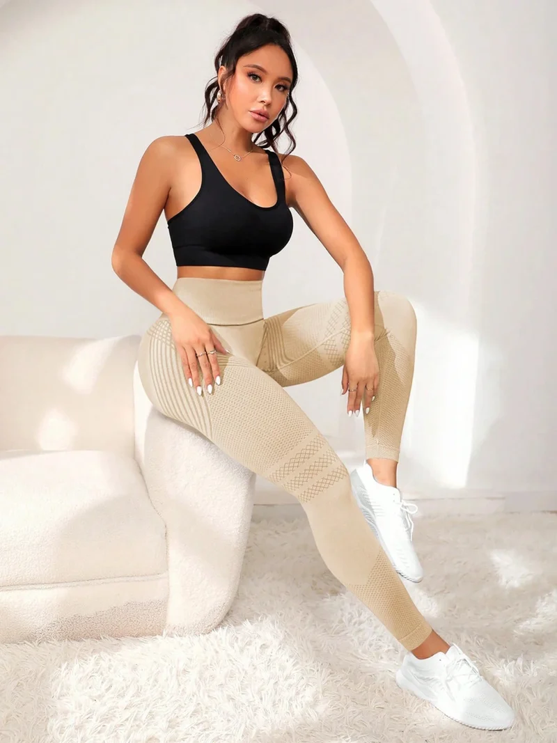 Yoga Leggings Push Up Damen Sport Hose Fitness Gym Stretch Leggins Jogginghose