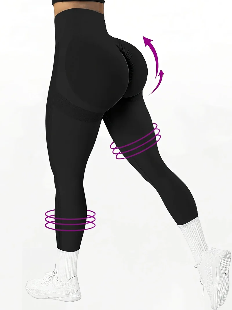 Yoga Leggings Push Up Damen Sport Hose Fitness Gym Stretch Leggins Jogginghose