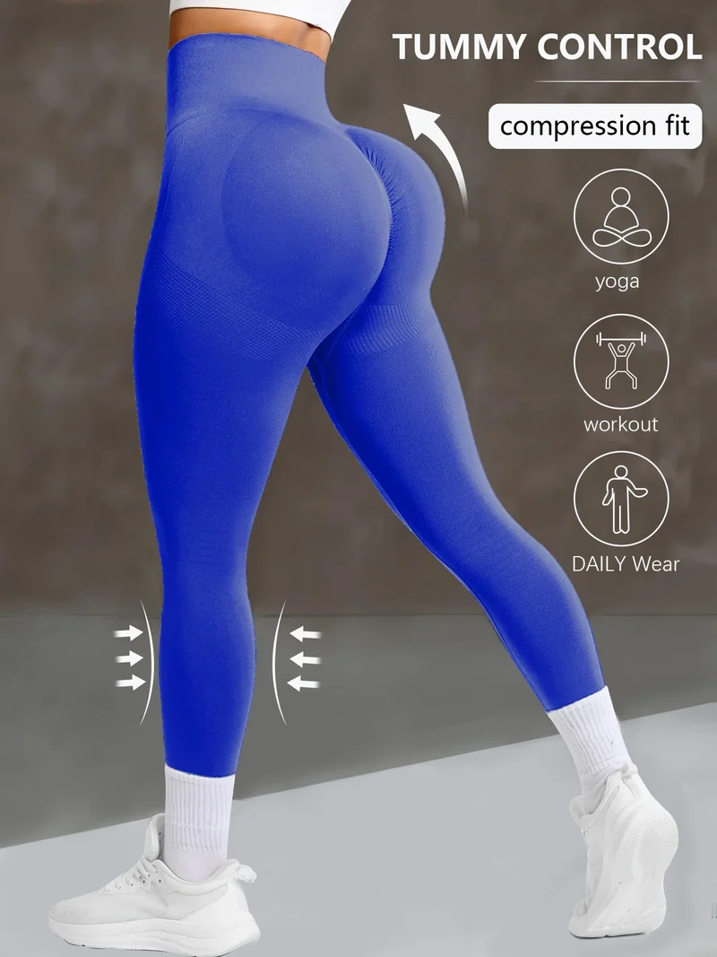 Yoga Leggings Push Up Damen Sport Hose Fitness Gym Stretch Leggins Jogginghose