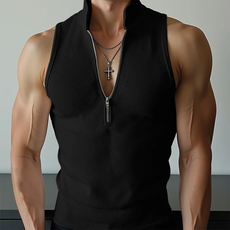 Herren Oberteil Ärmellos Tank Top Sexy Shirt Clubwear Muskel T-Shirt Unterhemd