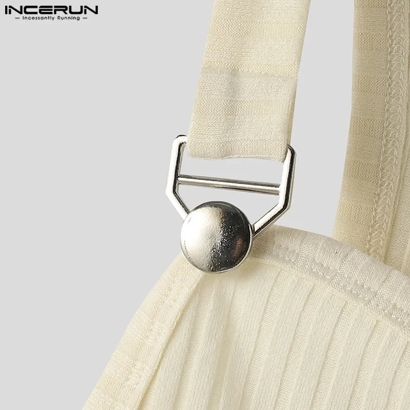 Incerun Tops 2024 koreanischen Stil neue Herren gestrickte Pit Strap Westen Sommer lässig Streetwear Persönlichkeit ärmellose Tanktops S-5XL