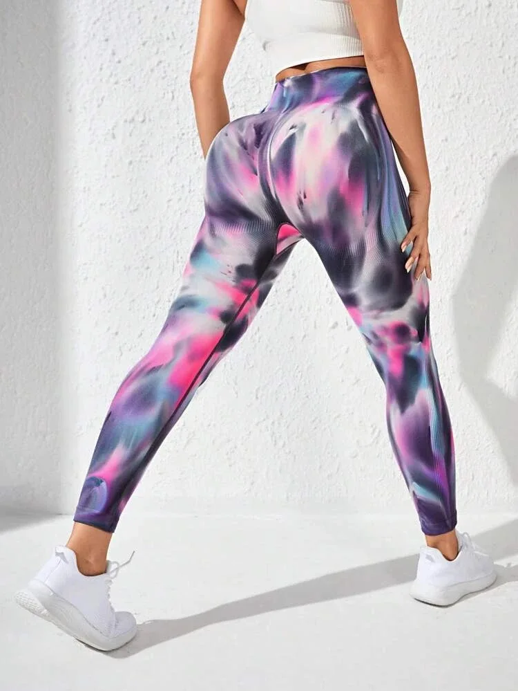Yoga Leggings Push Up Damen Sport Hose Fitness Gym Stretch Leggins Jogginghose