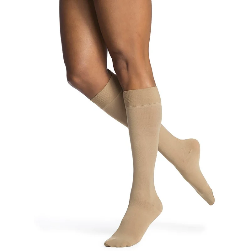 Sigvaris Opaque Women's Knee High 20-30 mmHg w/ Silicone Band Grip-Top