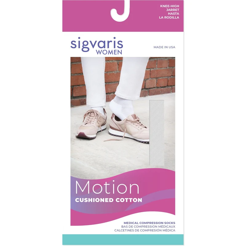 Sigvaris Cushioned Cotton Women's Knee High 20-30 mmHg