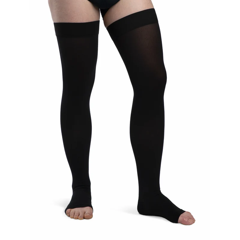 Sigvaris Opaque Thigh High 30-40 mmHg, Open Toe