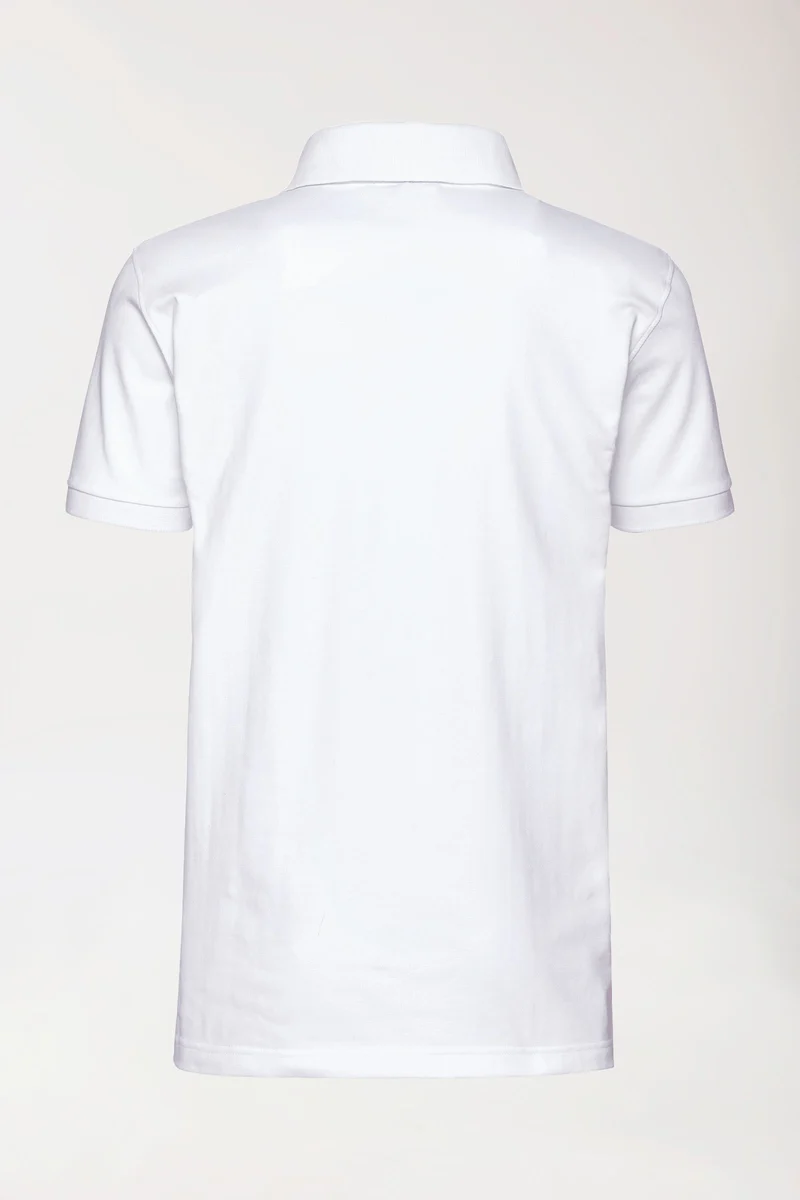 Stretch Shirt Herren - Polokragen weiß