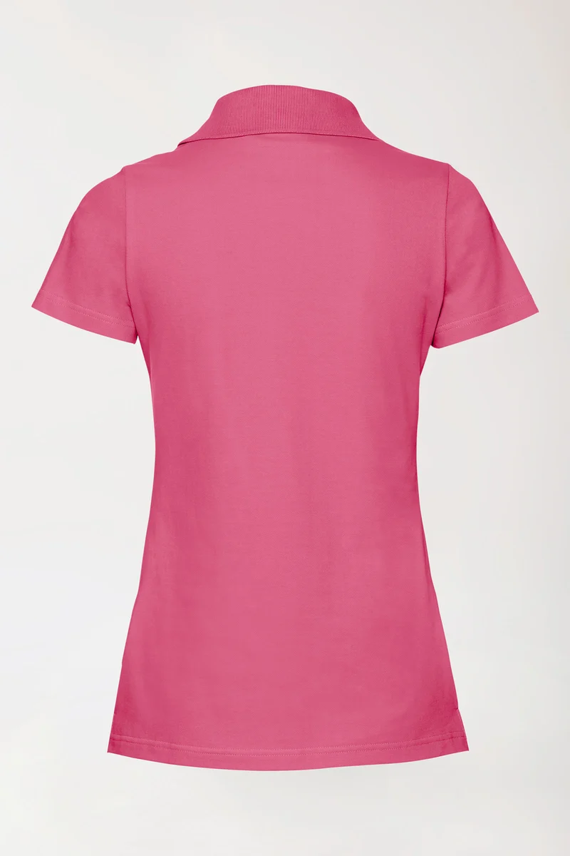 Stretch Shirt Damen - Polokragen rosenholz