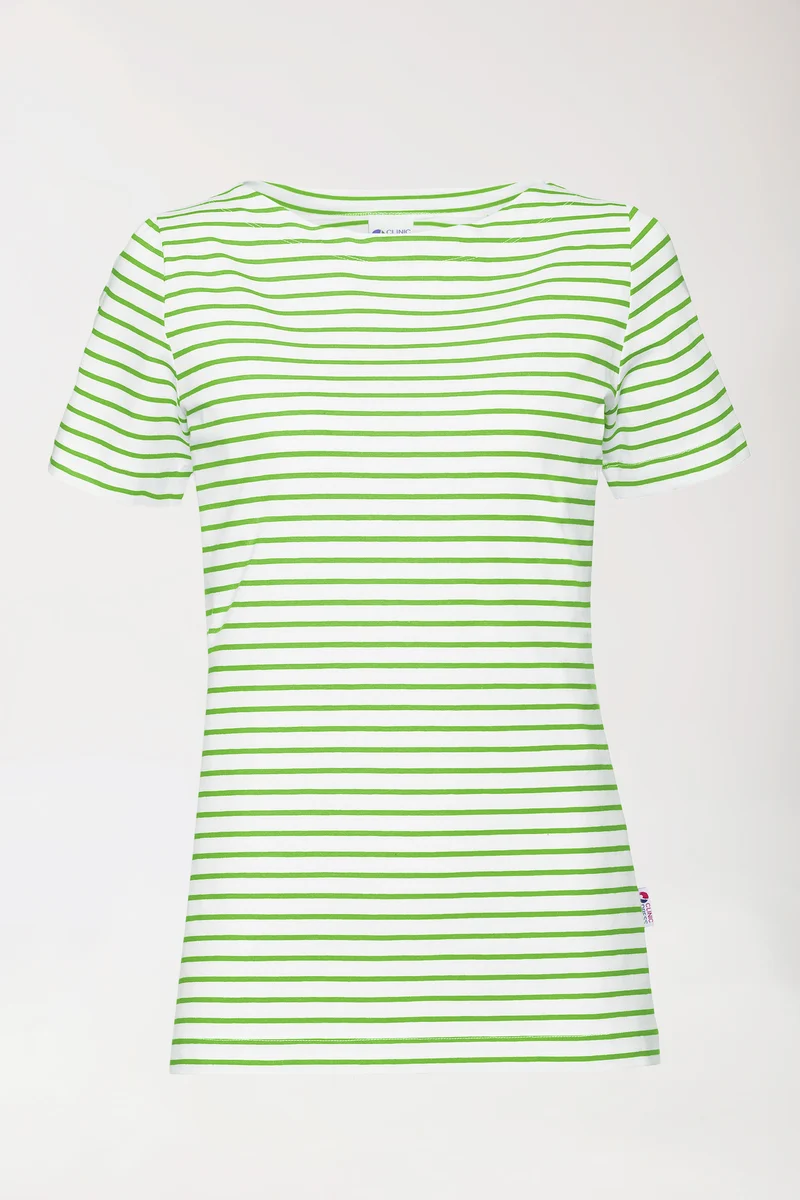 Shirt Damen - 1/2 Arm weiß/apfelgrün
