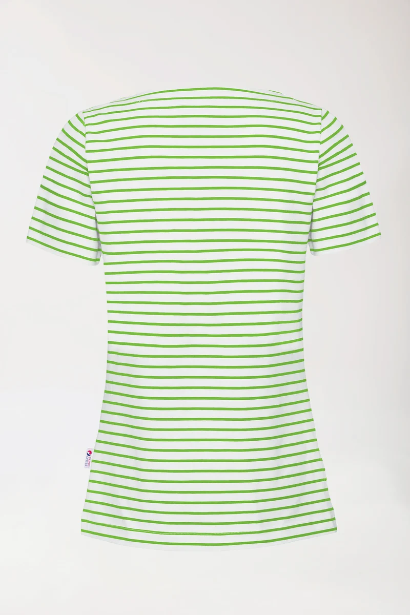Shirt Damen - 1/2 Arm weiß/apfelgrün