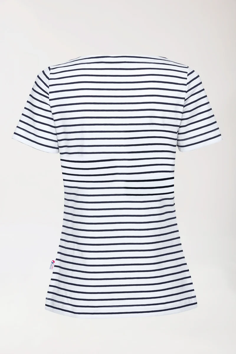 Shirt Damen - 1/2 Arm weiß/navy