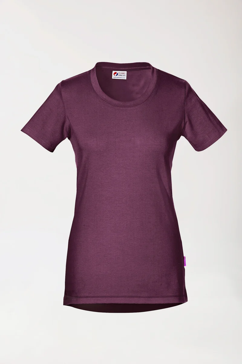 CORE Shirt Damen - Rundhals pflaume