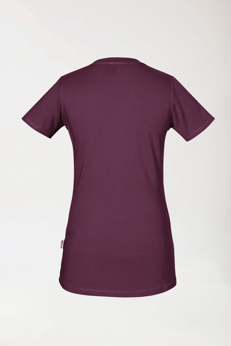 CORE Shirt Damen - Rundhals pflaume