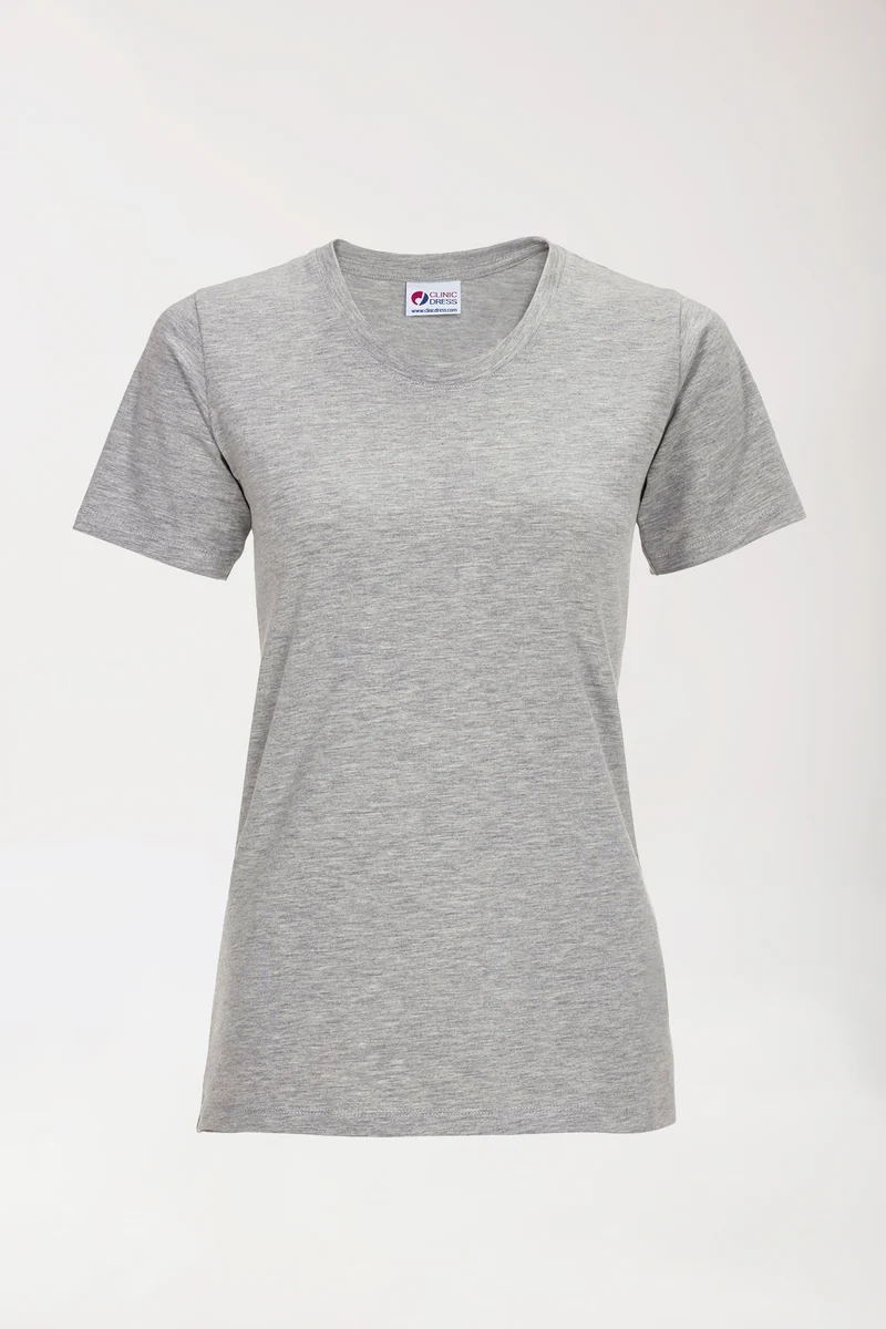 CORE Shirt Damen - Rundhals grau melange