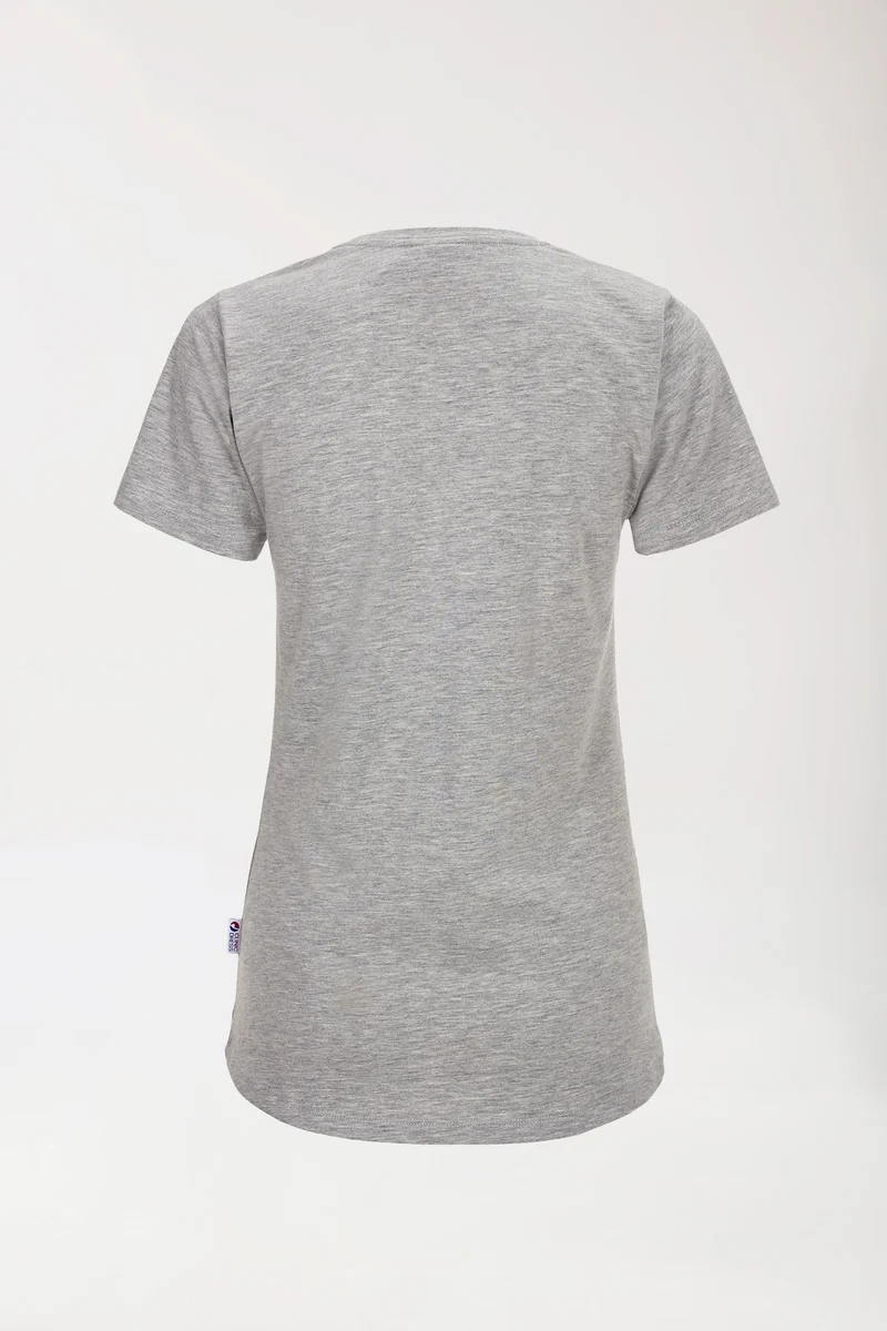 CORE Shirt Damen - Rundhals grau melange