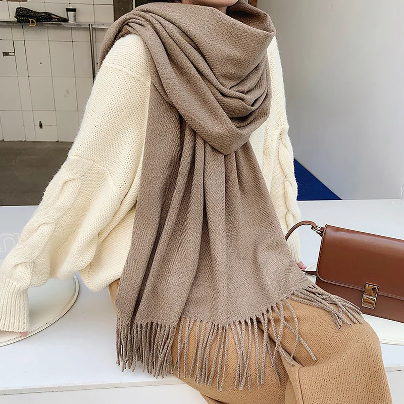 Damen Winterschal Viskose Stola Schlauchschal Halstuch Strickschal Loop NEU