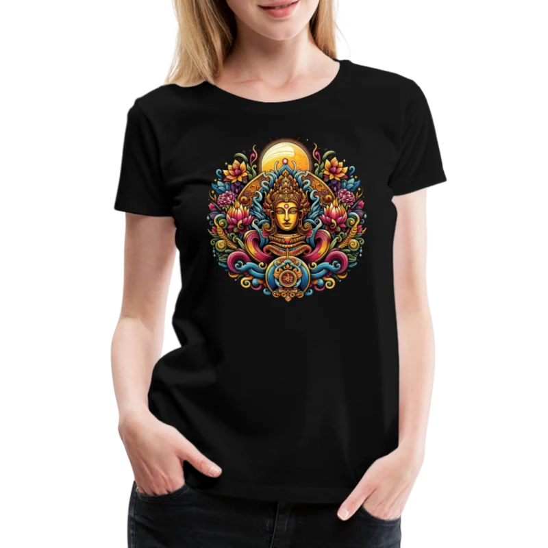 Damen Sommer Top Spirituelles Yoga T-Shirt Rundhals Streetwear lockeres Damentop