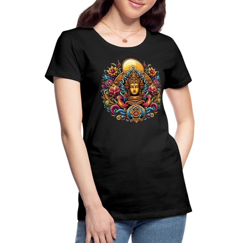 Damen Sommer Top Spirituelles Yoga T-Shirt Rundhals Streetwear lockeres Damentop