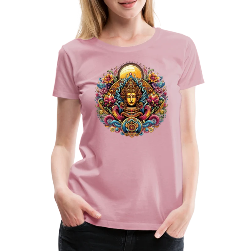 Damen Sommer Top Spirituelles Yoga T-Shirt Rundhals Streetwear lockeres Damentop