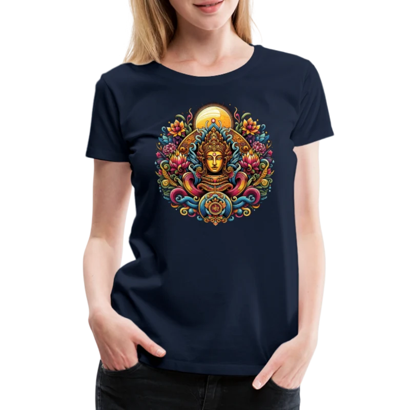 Damen Sommer Top Spirituelles Yoga T-Shirt Rundhals Streetwear lockeres Damentop