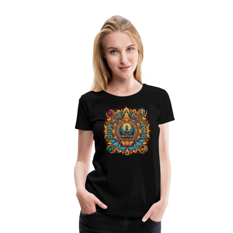 Damen Sommer Top Spirituelles Yoga T-Shirt Rundhals Streetwear lockeres Damentop