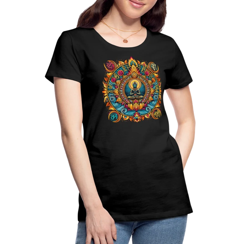 Damen Sommer Top Spirituelles Yoga T-Shirt Rundhals Streetwear lockeres Damentop