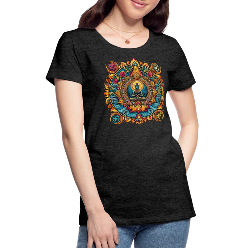 Damen Sommer Top Spirituelles Yoga T-Shirt Rundhals Streetwear lockeres Damentop