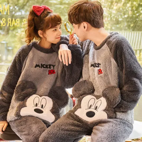 Damen Herren Freizeitanzug Teddy Hausanzug Jogginganzug Fleece Schlafanzug