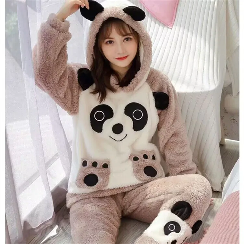 Damen Freizeitanzug Teddy Hausanzug Jogginganzug Fleece Schlafanzug