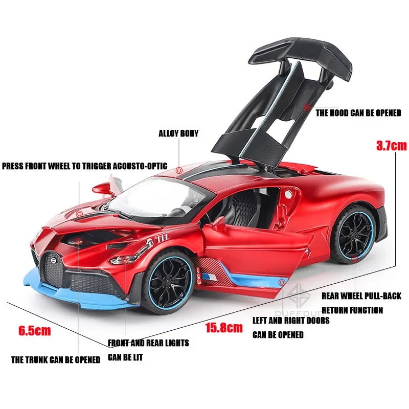 Bugatti Divo 1:32 Diecast Metall Modellauto Spielzeug für Kinder Automodell