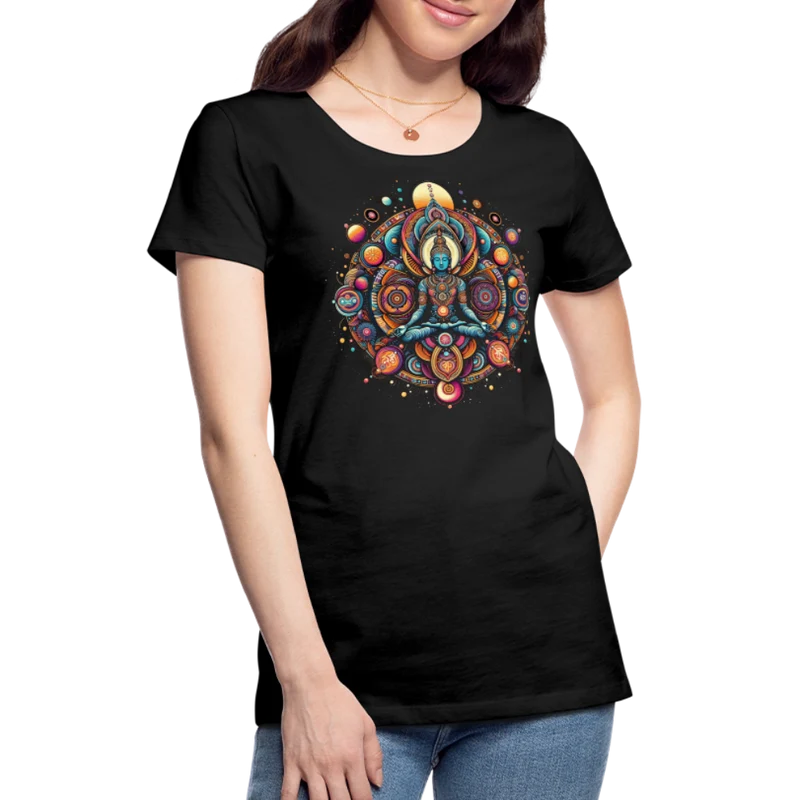 Damen Sommer Top Spirituelles Yoga T-Shirt Rundhals Streetwear lockeres Damentop
